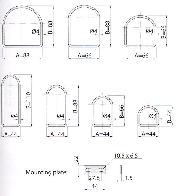 CABLE CLAMPS A 88X88MM