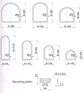 CABLE CLAMPS A 44X44MM