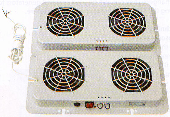 FAN UNIT 4 WAY WITH INTERGRATED TERMOST BLACK ZPAS