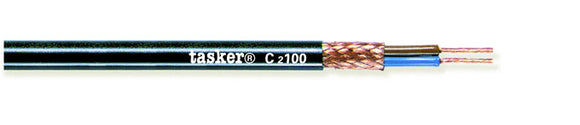 CABLE 02 CORE + SCREEN  0.50MM BLACK TASKER