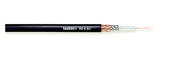 CABLE CO-AX RG6AU M/LC17 8.5M BLACK TASKER