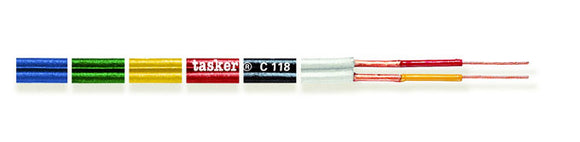 CABLE SHIELDED 2 x 0.25 RED TASKER