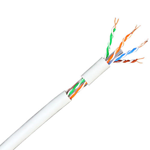 CABLE UTP Cu CAT 6 EXTERNA D/JACKET WHITE BY METRE