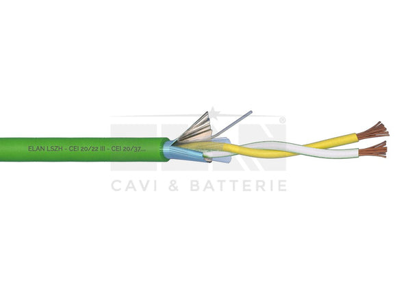 CABLE SIGNAL 2x1.0mm TW+SHIELD LSZH RS485 ELAN