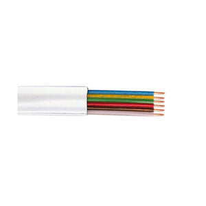 CABLE FLAT TEL 6WAY WHITE 100M TASKER