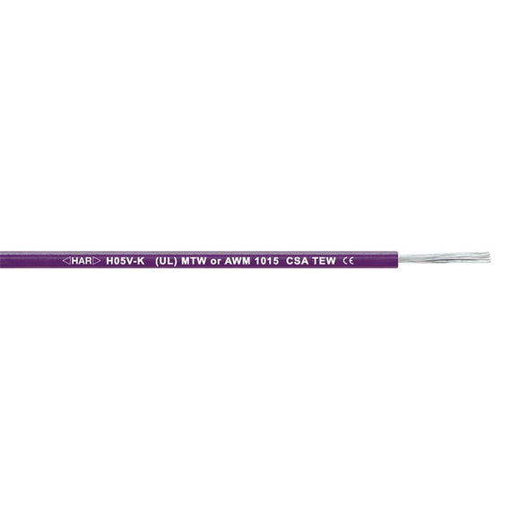 CABLE MULTISTRANDED 0.5mm H05V-K VIOLET LAPP