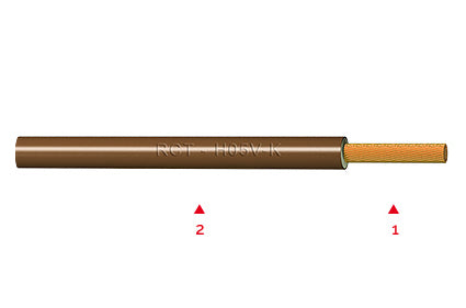 CABLE MULTISTRANDED 0.75mm H05V-K BROWN LAPP