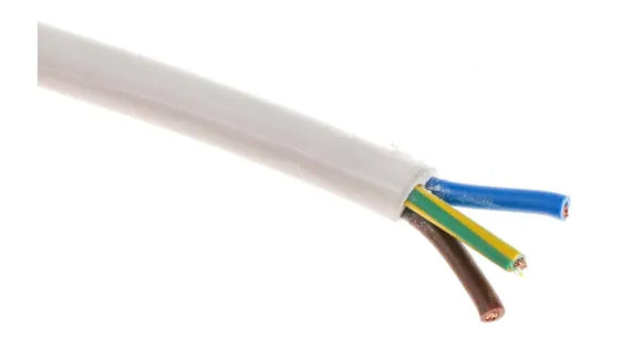 CABLE MAINS ROUND 3x1MM WHITE 200M
