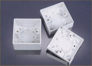 SURFACE BOX 86x86mm 22mm DEPTH WHITE FUSION