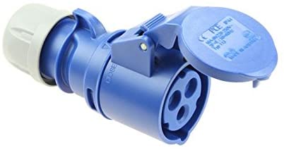 COMMANDO SOCKET 16A 2P+E BLUE IP44