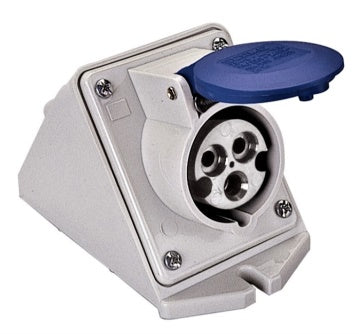 COMMANDO SOCKET SURFACE/M 16A 2P+E BLUE IP44 SCAME – G&E Electronics Ltd