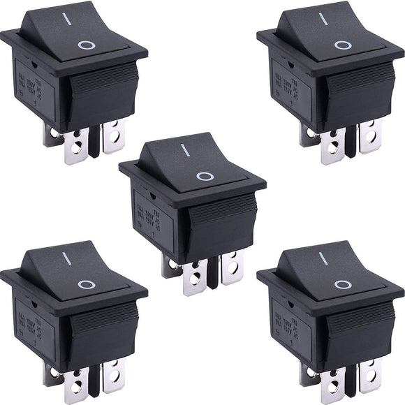 SWITCH ROCKER ON-OFF 16A 250V BLACK