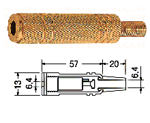 JACK SOCKET IN LINE 6.3mm STEREO GOLD/P