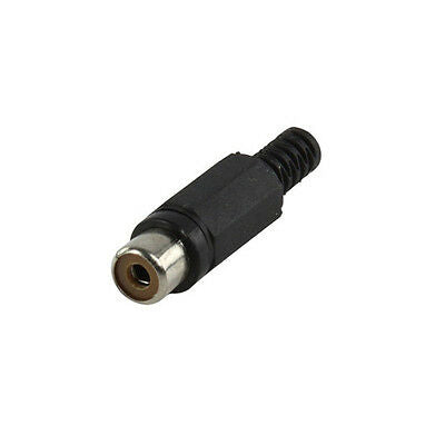 PHONO SOCKET IN-LINE BLACK PLASTIC FLEXICON