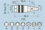 DIN PLUG 3POLE METAL IN-LINE