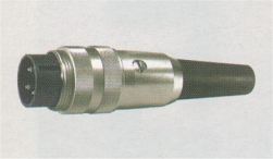 DIN PLUG 4POLE METAL IN-LINE