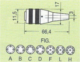 DIN SOCKET 3POLE METAL IN-LINE