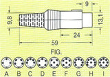 DIN PLUG 6 PIN IN-LINE PLASTIC