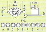 DIN SOCKET 3 WAY PANEL MOUNT