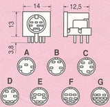 MINIATURE DIN 5 PIN SOCKET PANEL MOUNT