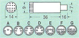 MINIATURE DIN 4 PIN PLUG IN-LI