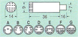 MINIATURE DIN 5 PIN PLUG IN-LI