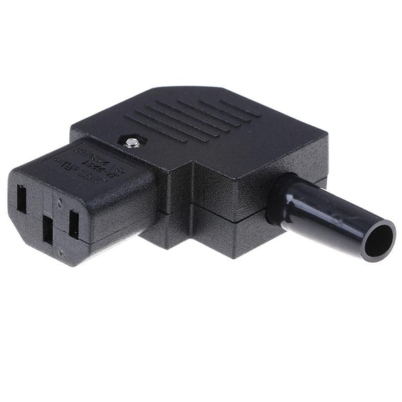 IEC SOCKET C13 IN LINE 90° 6A 250V