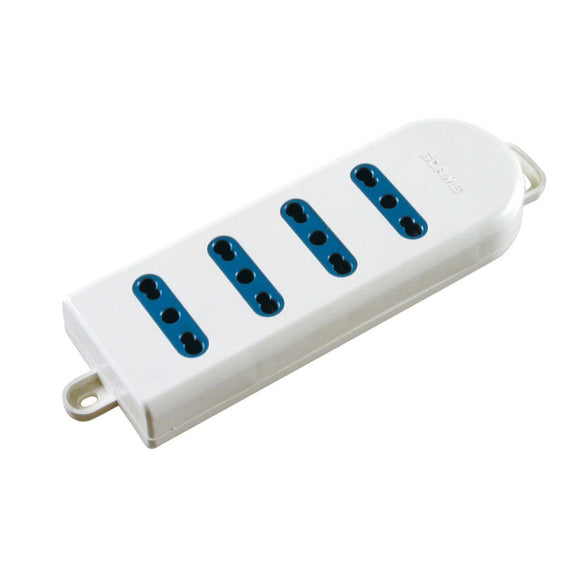 EXTENSION SOCKETS ITALY 4WAY 10/16A WHITE