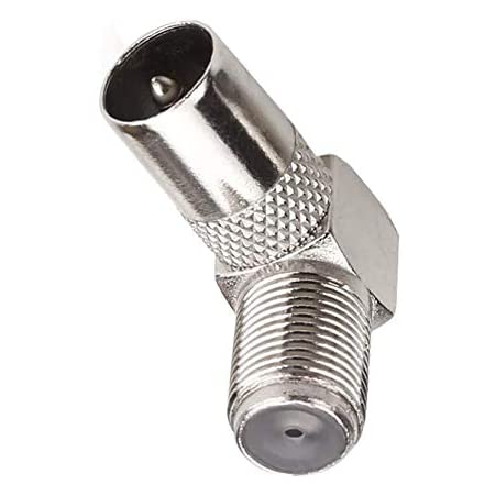ADAPTOR F SOCKET TO COAX PLUG 90°
