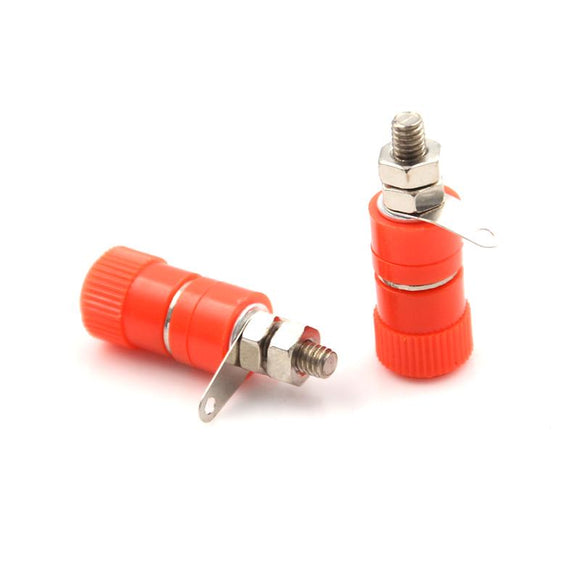 BANANA SOCKET 4MM 6A RED PANEL MOUNT