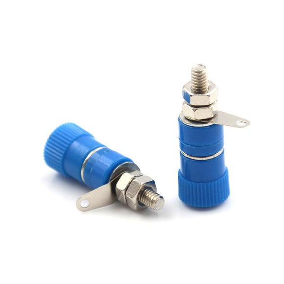 BANANA SOCKET 4MM 6A BLUE PANEL MOUNT