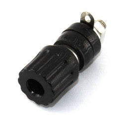 BANANA SOCKET 4MM 63A BLACK PANEL MOUNT