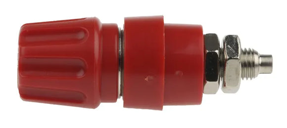 BANANA SOCKET 4MM 30A RED PANEL MOUNT