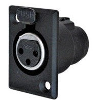 XLR CONNECTOR SOCKET 3POLE CHS BLACK FLEXICON