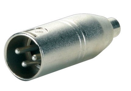 ADAPTOR XLR 3POLE PLUG - PHONO SOCKET FLEXICON