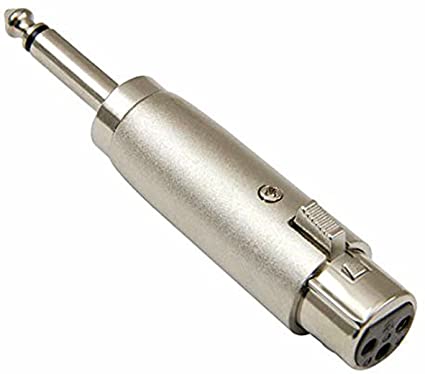 ADAPTOR 6.3MM MONO PLUG- XLR 3PIN SOCKET FLEXICON