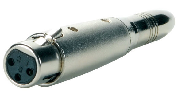 ADAPTOR XLR 3P SOCKET - 6.3mm MONO SOCKET FLEXICON