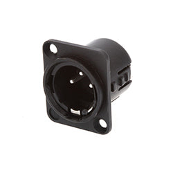 XLR DELTRON 3 POLE PLUG PANEL MOUNT BLACK