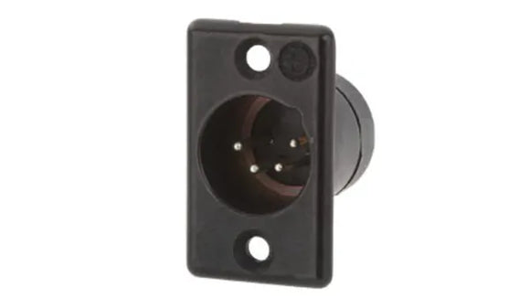 XLR NEUTRIK 4 POLE PLUG PANEL MOUNT BLACK