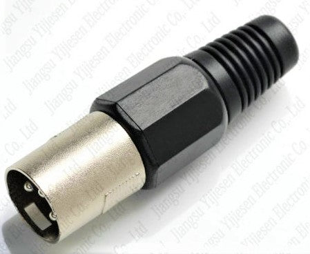XLR PLUG 3 POLE FLEXICON BLACK
