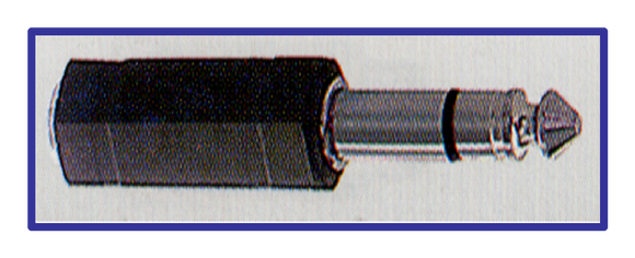 ADAPTOR 6.3mm MONO PLUG-6.3mm STEREO SOCKET