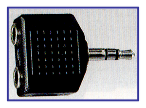 ADAPTOR 3.5mm STEREO PLUG-2x6.3mm STEREO SOCKET