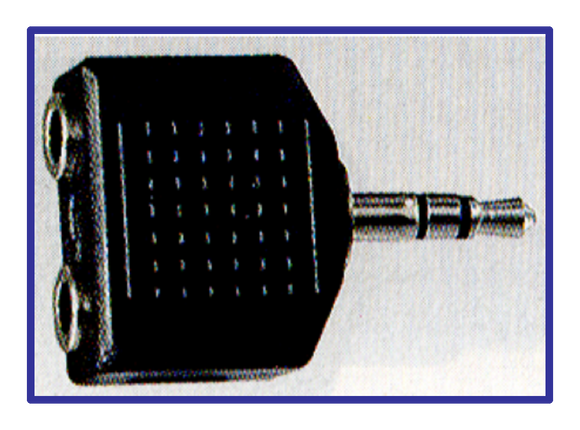 ADAPTOR 3.5mm STEREO PLUG-2x6.3mm STEREO SOCKET