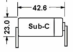 BATTERY RECHARGEAB1.2V SC 2AH NI-CD 23X43MM WINNER