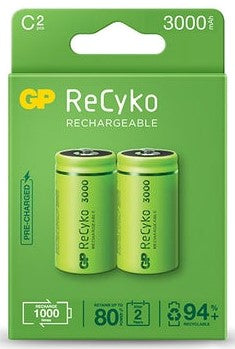 BATTERY GP RECHARGEABLE 1.2V 3.0A Ni-Mh C RECYKO