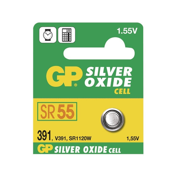 BATTERY BUTTON SILVER OXIDE 391 1.5V GP