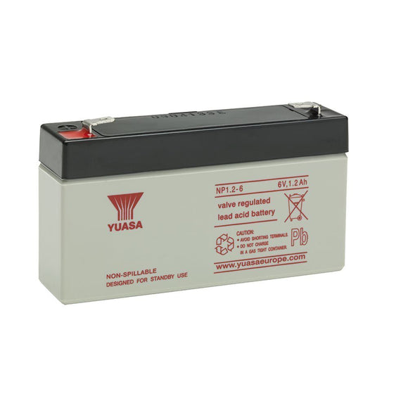 BATTERY LEAD ACID NP 6V1.2A  YUASA L97xW25xH55mm