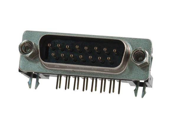 D TYPE CONNECTOR 15 POLE PLUG 90°