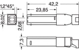 USB PLUG B TYPE BEIGE