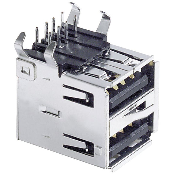 USB A 2 X SOCKET 90° PCB
